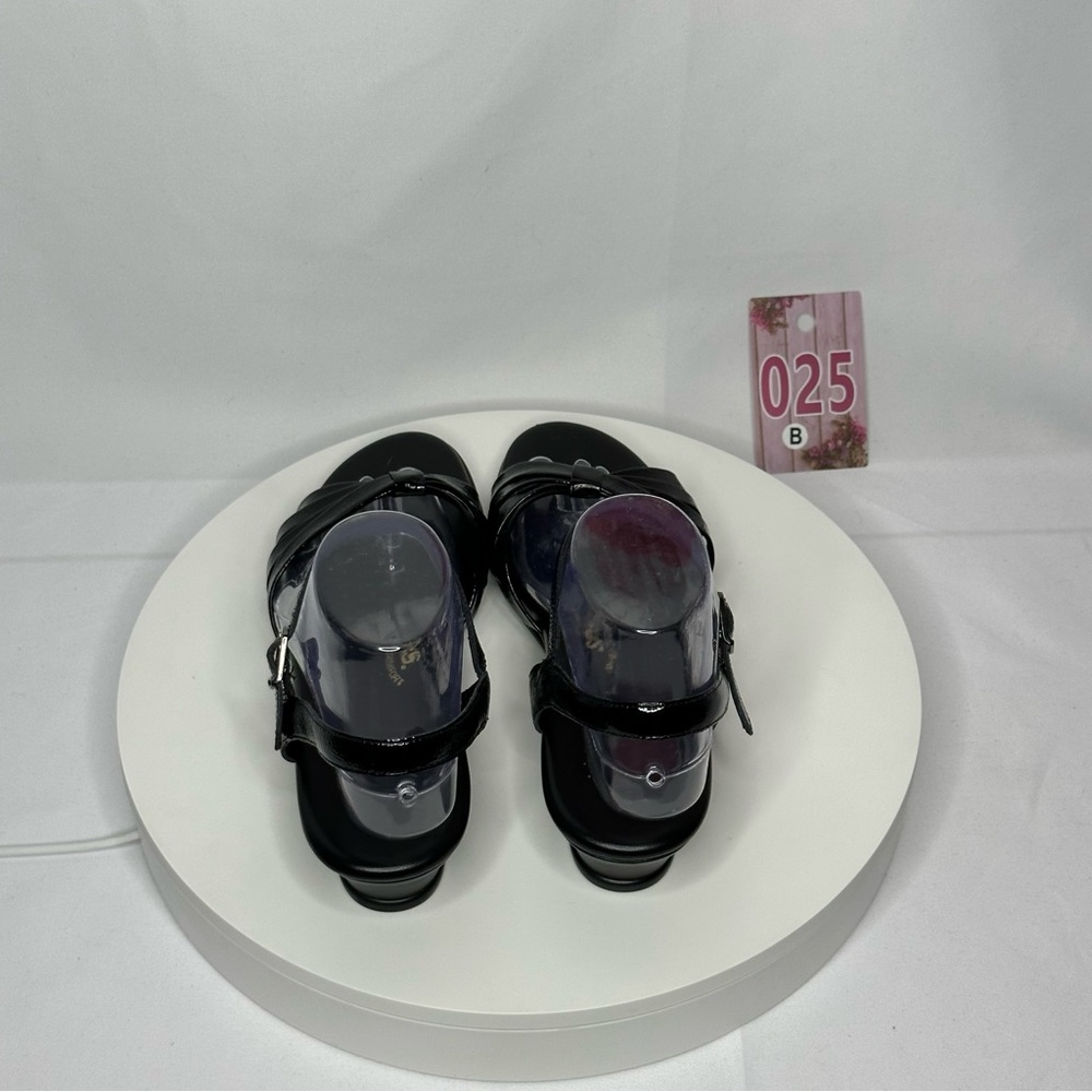 NW/OT SAS Tripad Comfort Strippy Black Patent Sandal Size 9.5 Slim - Picture 5 of 16